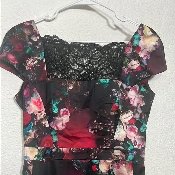 Just Cavalli - Floral Black Dress EU 44 - Picture 3 of 8